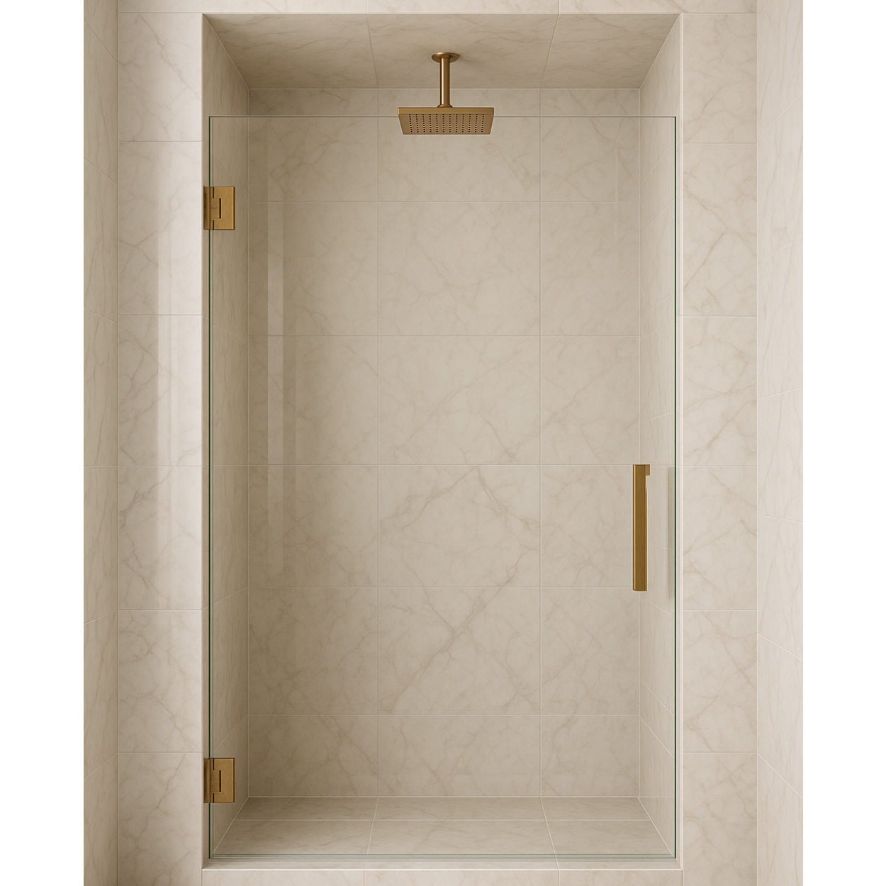 Wiesbaden Less Nisdeur 8mm Nano Helder Glas / Brons Koper